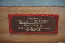 + BUCK CUSTOM HAND-MADE YELLOWHORSE 'WILD MUSTANG' 112 KNIFE IN WOODEN CASE +