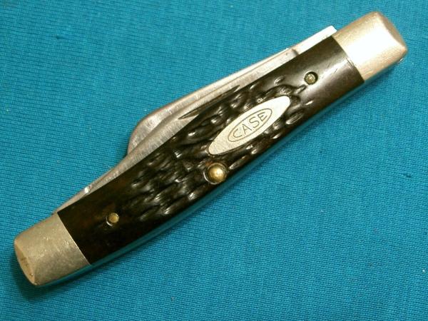 VINTAGE JIGGED BONE LIGHTNING STAMP 1981 CASE XX USA STOCKMAN CATTLEMANS FOLDING POCKET KNIFE KNIVES VINTAGE JIGGED BONE LIGHTNING STAMP 1981 CASE XX USA STOCKMAN CATTLEMANS FOLDING POCKET KNIFE KNIVES