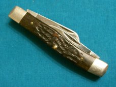 VINTAGE JIGGED BONE LIGHTNING STAMP 1981 CASE XX USA STOCKMAN CATTLEMANS FOLDING POCKET KNIFE KNIVES