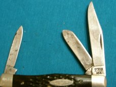 VINTAGE JIGGED BONE LIGHTNING STAMP 1981 CASE XX USA STOCKMAN CATTLEMANS FOLDING POCKET KNIFE KNIVES