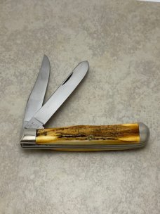 Cripple Creek USA 8272 Stag 1 of 80 American Edge 1982 Trapper Knife 