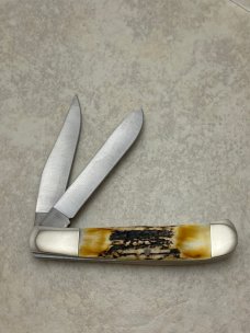 Cripple Creek USA Old Fort TN 1993 15th Annual AECA Knife Show 1 of 35 Stag 2 Blade Folding Knife 