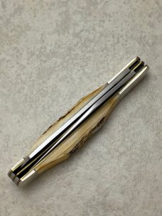 Cripple Creek USA Old Fort TN 1993 15th Annual AECA Knife Show 1 of 35 Stag 2 Blade Folding Knife 