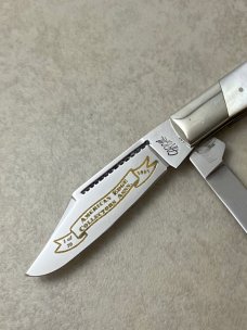 Cripple Creek USA by Bob Cargill 1981 Pearl American Edge Collector's Assn. 1 of 70 Gunstock Knife