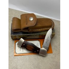 Western USA S-532 Patent Pending Wood Lockback Knife and Sheath in Box Date Letter A (1977)