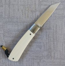 Vincenzo Balistreri Elephant Ivory Native Slipjoint 4" cld..440C.Lanyard..bead.jimping & filework 