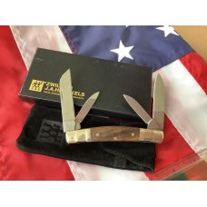 J A Henckels Congress Knife w/ Great GunStock Walnut Handles - NOS in Orig Box +leather pouch & COA