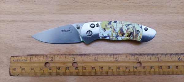 Boker Plus Gordito Button Lock Pocket Knife Frazetta (RARE DISCONTINUED)