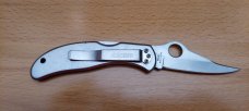 Vintage  Spyderco "Worker" pocket knife (RARE/DISCONTINUED) with Stainless Steel handle