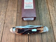Schatt and Morgan 5 Blade Sowbelly Reverse Worm Groove Bone 20th Anniversary Series 