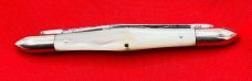 Vintage NORTHFIELD KN CO Swell Center Balloon Pen Folding Pocket Knife c.1856-1919 Mother-of-Pearl