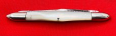 Vintage NORTHFIELD KN CO Swell Center Balloon Pen Folding Pocket Knife c.1856-1919 Mother-of-Pearl