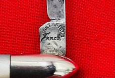Vintage NORTHFIELD KN CO Swell Center Balloon Pen Folding Pocket Knife c.1856-1919 Mother-of-Pearl