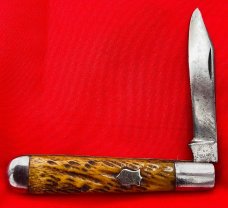 Vintage CONTINENTAL CUTLERY CO 1-Blade English Jack Folding Pocket Knife c1915-1920 Jigged Bone