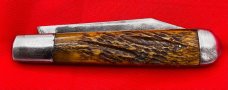 Vintage CONTINENTAL CUTLERY CO 1-Blade English Jack Folding Pocket Knife c.1915-1920 Jigged Bone