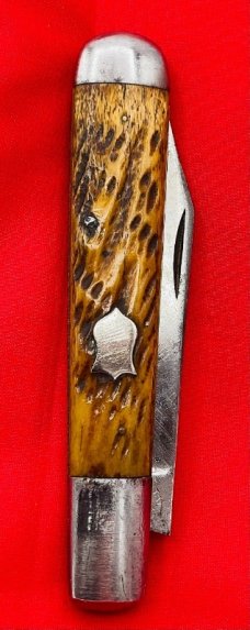 Vintage CONTINENTAL CUTLERY CO 1-Blade English Jack Folding Pocket Knife c.1915-1920 Jigged Bone