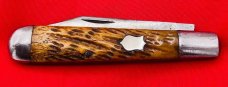Vintage CONTINENTAL CUTLERY CO 1-Blade English Jack Folding Pocket Knife c.1915-1920 Jigged Bone