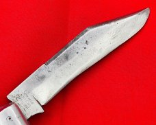 VintageVintage NEW YORK KNIFE CO Model #187 Swell Center Lockback Hunting Knife 1882-1931Bone Stag