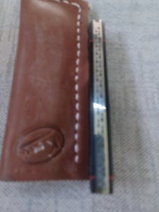 K'roo McNative Knife 4".Linen Micarta & blanket Micarta bolsters..red accents..rwl34. Filework.coa/ 