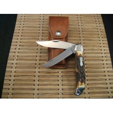 SCHRADE UNCLE HENRY 227UH U.S.A. MADE VINTAGE MINT NOS FOLDING HUNTER POCKET KNIFE, SHEATH & BOX