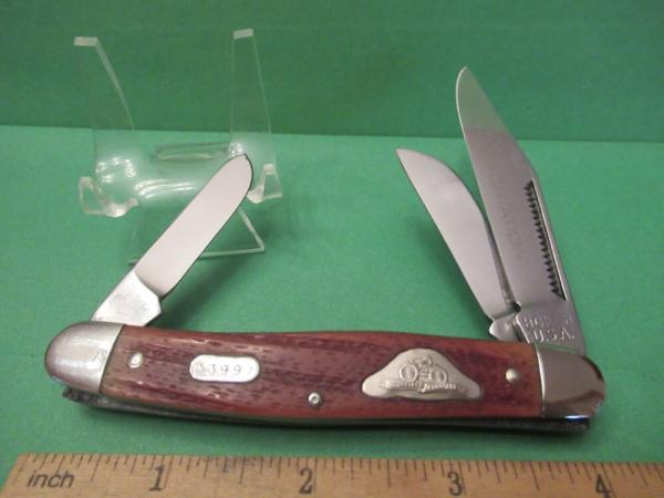 Boker USA Brown Jigged Delrin Handle Stockman Pattern # 1792