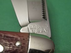 Boker USA Brown Jigged Delrin Handle Stockman Pattern # 1792