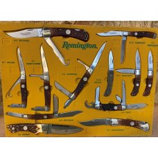 Remington UMC USA Set of 12 Delrin Knives in Display w/Boxes