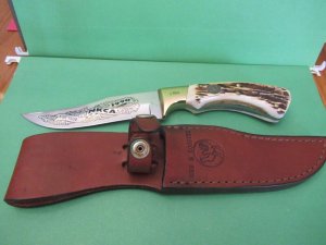 Hen & Rooster 1990 NKCA Stag Handle Fixed Blade 