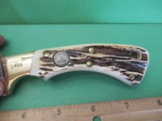 Hen & Rooster 1990 NKCA Stag Handle Fixed Blade 