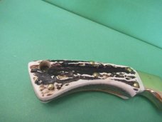 Hen & Rooster 1990 NKCA Stag Handle Fixed Blade 