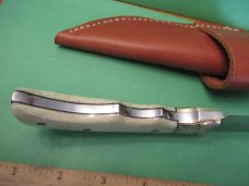 Ed Jones Custom Bone Handle Fixed Blade  Scrolled Bolsters 