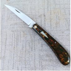 Jason Taber Russian Military Rag Micarta Wharnie Trapper..3.5" closed..Cpm154..coa and pouch
