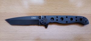 CRKT M16-10KS Tanto Black With Triple Point Serrations Stainless Steel Handle