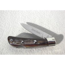 NOS AKC ITALIAN CLASSIC SPEED HUNTER BEAUTIFUL GENUINE BRAZILIAN HORN NICKEL SILVER BOLSTERS 