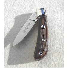 NOS AKC ITALIAN CLASSIC SPEED HUNTER BEAUTIFUL GENUINE BRAZILIAN HORN NICKEL SILVER BOLSTERS 