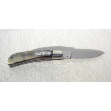 NOS AKC ITALIAN CLASSIC SPEED HUNTER BEAUTIFUL GENUINE BRAZILIAN HORN NICKEL SILVER BOLSTERS 
