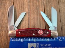 Henckels by Boker 4 Blade Congress Red Pin Feather Jigged Bone