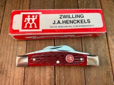 Henckels by Boker 4 Blade Congress Red Pin Feather Jigged Bone