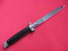 Vintage 1960's Italian Small 6 3/4" Size Button Open Button Close Stiletto Switchblade Knife