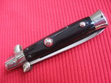 Vintage 1960's Italian Small 6 3/4" Size Button Open Button Close Stiletto Switchblade Knife