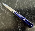 Chad Ruben Customized 4.5 Inch "MANIAGO ITALY' Switchblade, Blue Pearl Kirinite Handle, Unused 