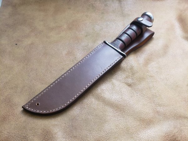 Custom made replacement KA-BAR combat knife sheath LEFT HAND