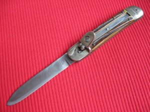 Vintage German Bonsa Stag Leverlock Switchblade Knife