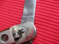 Vintage German Bonsa Stag Leverlock Switchblade Knife