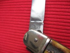 Vintage German Bonsa Stag Leverlock Switchblade Knife