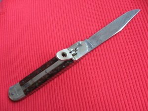 Rare Vintage German F.A. BOWER IMP. CO. Jigged Bone Leverlock Knife