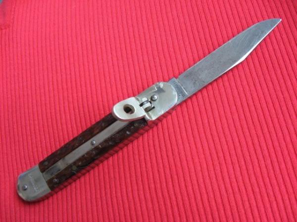 Rare Vintage German F.A. BOWER IMP. CO. Jigged Bone Leverlock Knife