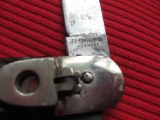 Rare Vintage German F.A. BOWER IMP. CO. Jigged Bone Leverlock Knife