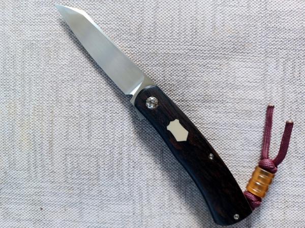Jared Oeser Native Flipper Linerlock..Zircote...Cpm154. 4" closed..Full Swag..DOB 5/2021