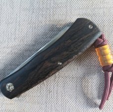 Jared Oeser Native Flipper Linerlock..Zircote...Cpm154. 4" closed..Full Swag..DOB 5/2021